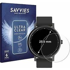 Screen Protectors Savvies 6x folie für armbanduhren kreisrund, ø 25 mm schutzfolie displayschutz Transparent