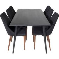 Sort Bordgrupper Venture Home Dipp T Spisebordssæt Sort Og Natur Bordgruppe 90x180cm