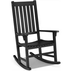 Hivvago High Back Rocking Chair-Black