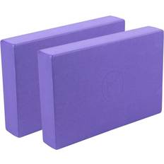 Fitness Yoga Mad EVA Yoga Block, Set of 2, High Density Non Slip Block for Yoga, Pilates and Home Workouts, 30cm x 20cm x 5cm