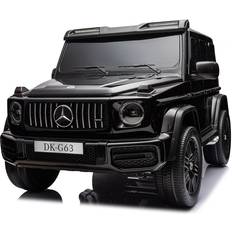 Elbil børn gummihjul Mercedes Mercedes G63 AMG elbil til børn, 4x24V med gummihjul, 2 børn
