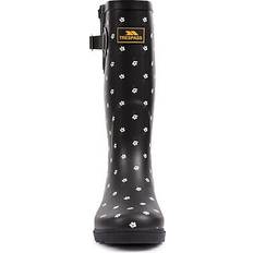 Plateauzool - Vrouw Regenlaarzen Trespass Samira Floral Wellington Boots - Zwart