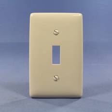 Beige Wall Switches Hubbell light almond 1-gang unbreakable toggle switch wallplate cover np1la Beige