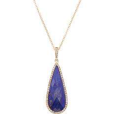 Lapis Necklaces Effy Effy Fine Jewelry 14K 6.28 Ct. Tw. Diamond & Lapis Lazuli Pendant Necklace
