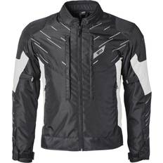 White Motorcycle Jackets GMS Kasai, Textiljacke wasserdicht Schwarz/Weiß