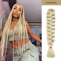 Blonde Hair Wefts Shein Blonde Pre Stretched Extension Jumb Braiding Hair