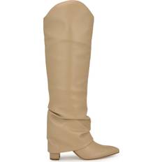 Nine West Foldover Dress Boots Light Natural