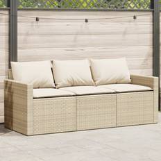 vidaXL Garden Sofa with Cushions 3-Seater Outdoor Lounge Set