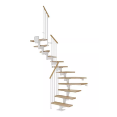 Trapper Dolle Cork Halvsving Hvid Classic III Lakeret Eg 15 360 cm