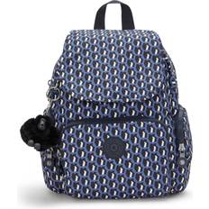 Kipling Backpacks Kipling Backpack City Zip Mini 3d K Blue Print Small Woman 100% Recycled Polyester