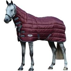 Red Horse Rugs Weatherbeeta 5' 6" Maroon/Grey/White Comfitec Combo Neck Channel Quilt Midweight Horse Stable Rug