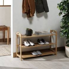 Bamboo Hallway Furniture & Accessories Safavieh Baretta 3-Tier Shoe Rack