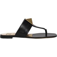 Valentino Garavani Klipklappere Valentino Garavani T-Bar Strap Flade Sandaler - Sort