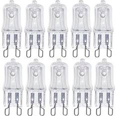 G9 230 V 20 W Halogen Light Bulb HaloPin Clear Replacement for Beam Angle Warm White 2700 K Pack of 10