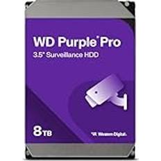 Western Digital WD Purple Pro 8 TB smart video 3,5 tum hårddisk, AllFrame-teknik, 550 TB/år, 256 MB cache, 7 200 varv/min, 5 års garanti