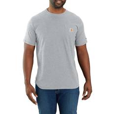 T-Shirts Carhartt Men's Force Pocket Short Sleeve T-Shirt, Small, Gray