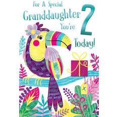 Kingfisher Granddaughter 2nd birthday card age 2 today cute toucan happy lovely verse