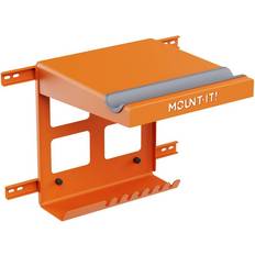 Mount It Wheels Up Series Bike Wall with Shelf and Hooks Orange