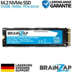 BRAINZAP Brainzap 512gb ssd m.2 nvme ngff 2280 pcie 3.0 x4 3500 mb/s interne ssd