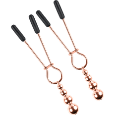 Selopa Beaded Nipple Clamps rosegold