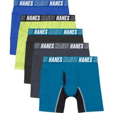 Underwear Hanes Moves Boys' 5pk Anti-Chafe Boxer Briefs Blue