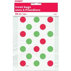 Red Gift Bags Unique Party Polka Dot Christmas Bags Pack of 50