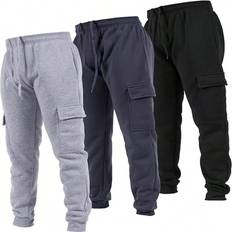 Pants & Shorts Shein Ultra Performance Pack Mens Sweatpants Fleece Cargo Joggers for Men with Pockets