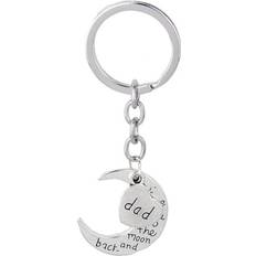 Wallets & Key Holders Prettyui Dad I Love You to The Moon and Back Key Ring Keyring Xmas Gift Silver, Keychain