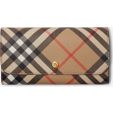 Wallets & Key Holders Burberry Check Continental Wallet - Sand