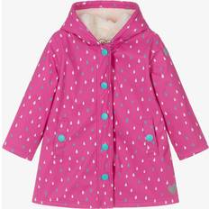 Girls Rainwear Hatley Girls Pink Raindrop Raincoat 10 year