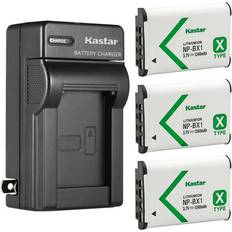 Kastar 3-Pack NP-BX1 Battery AC Charger Replacement for Sony HDR-MV1 II