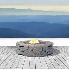 Living Source International 28"w modern stone propane fire