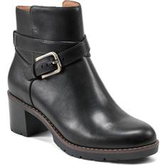 Block heel booties Easy Spirit Cantrell Block Heel Dress Booties Black Leather