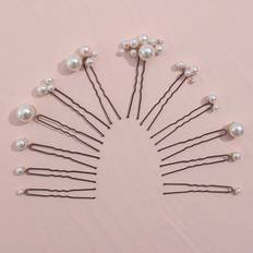 White Hair Pins Shein White Faux Pearl Hair Accessories Can Be Worn Together Suitable Daily Wear