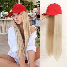 Blonde Wigs Shein inch Wigs With Hat Blonde Long Straight Wig Hair Extensions
