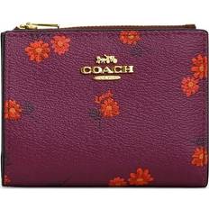 Coach Multicolored Wallets Coach Women s Bifold Wallet With Country Floral Print Deep Berry Multi