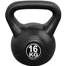 Fitness Kettlebell voor binnen en buiten Kunststof Zwart 16 kg