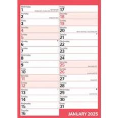 Red Calendars Carousel Calendars & Black Basics A4 Portrait Calendar 2025