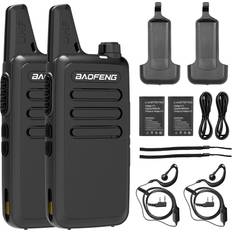 Baofeng Walkie Talkies Baofeng BF-888S Upgraded Walkie Talkies T20 Long Range Walkie Talkie for Adults with Earpiece Mic Rechargeable 2-Way Radios Handheld Two-Way Radios Transceiver Kids with USB Charger for Camping 2pcs