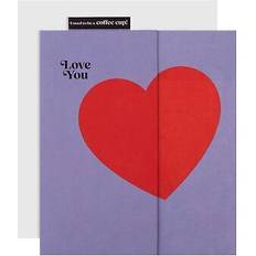 Party Supplies Hällmark Big red heart design love you open card
