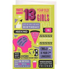 Party Supplies UK Greetings Fun fact design 13th birthday card