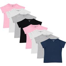 Tops Sold by: Sezzit, Pink Angel Girls Tees 8-Pack 100% Cotton Plain Solid Color Girls Tee Shirt