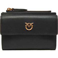 Pinko Calf Leather Compact Wallet - Black