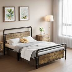 Shein Metal Bed Frame with Wood Headboard No Box Needed