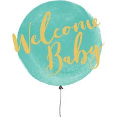 Baby boy greeting card blue balloon
