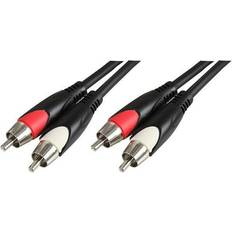 Cables Pulse Stereo RCA Phono Lead Black 1m