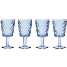 Blue Wine Glasses Premier Housewares Fleur Wine Glass 4pcs