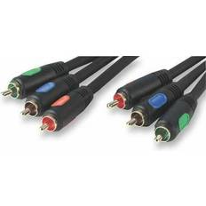 Cables Pro Signal 3x RGB Phono 15cm Black