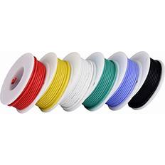 Tuofeng 18awg flexible silicone wire,18 gauge tinned copper wires silicone multi-color 18 awg 6 colors each 13.2ft