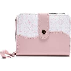 Wallets & Key Holders RYWOLT Pink Short Wallet Simple Solid Color Flower Pattern Multicard Wallet